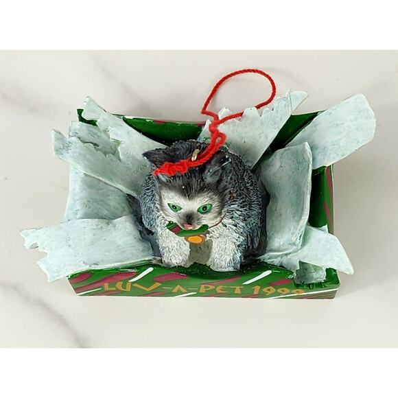Christmas Cat Kitten Lovers Tree Ornaments 2 1/2" Luv A Pet PetSmart 1999 x2 - Picture 9 of 14